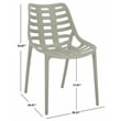 Safavieh Fufa Plastic Dining Chair Set of 2  in Green