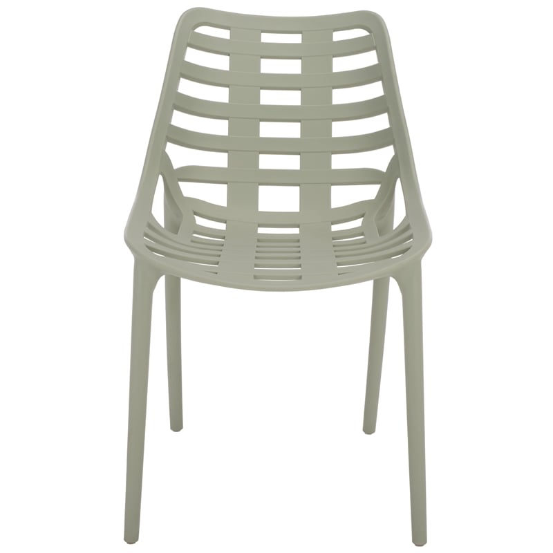 Safavieh Fufa Plastic Dining Chair Set of 2  in Green