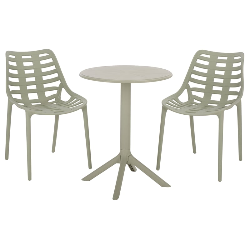 Safavieh Fufa Plastic Dining Chair Set of 2  in Green