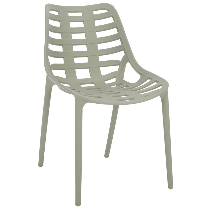 Safavieh Fufa Plastic Dining Chair Set of 2  in Green