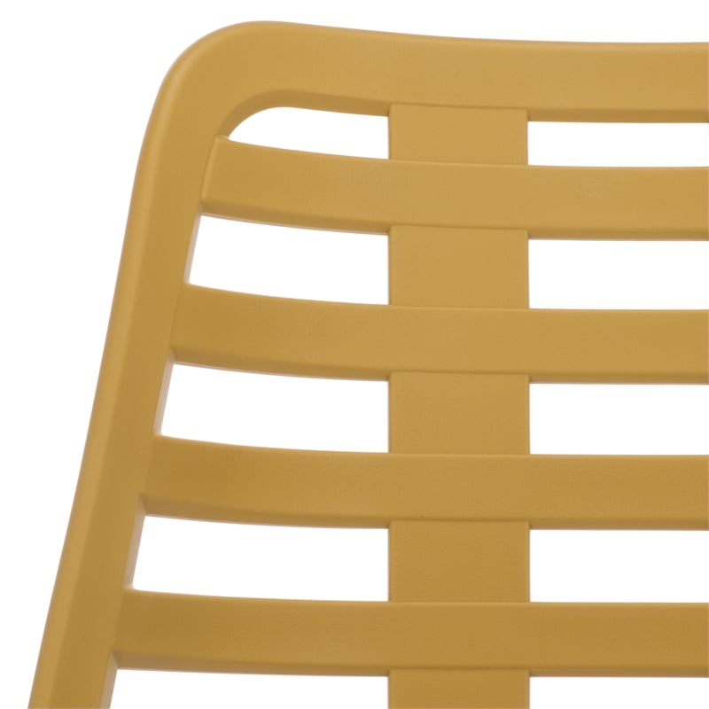 Safavieh Fufa Plastic Dining Chair Set of 2  in Yellow