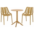 Safavieh Fufa Plastic Dining Chair Set of 2  in Yellow