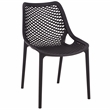 Safavieh Leila Plastic Dining Chair Set of 2 in Black