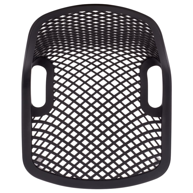 Safavieh Leila Plastic Dining Chair Set of 2 in Black