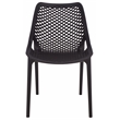 Safavieh Leila Plastic Dining Chair Set of 2 in Black