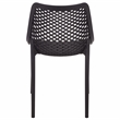 Safavieh Leila Plastic Dining Chair Set of 2 in Black