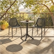 Safavieh Leila Plastic Dining Chair Set of 2 in Black