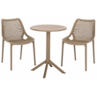 Safavieh Leila Plastic Dining Chair Set of 2  in Beige