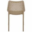 Safavieh Leila Plastic Dining Chair Set of 2  in Beige