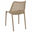 Safavieh Leila Plastic Dining Chair Set of 2  in Beige