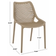 Safavieh Leila Plastic Dining Chair Set of 2  in Beige
