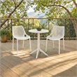 Safavieh Leila Plastic Dining Chair Set of 2  in White