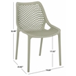 Safavieh Leila Plastic Dining Chair Set of 2  in Green