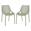 Safavieh Leila Plastic Dining Chair Set of 2  in Green