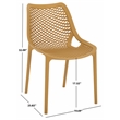 Safavieh Leila Plastic Dining Chair Set of 2  in Yellow
