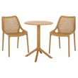 Safavieh Leila Plastic Dining Chair Set of 2  in Yellow
