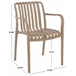 Safavieh Holly Plastic Dining Armchair Set of 2  in Beige