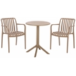 Safavieh Holly Plastic Dining Armchair Set of 2  in Beige