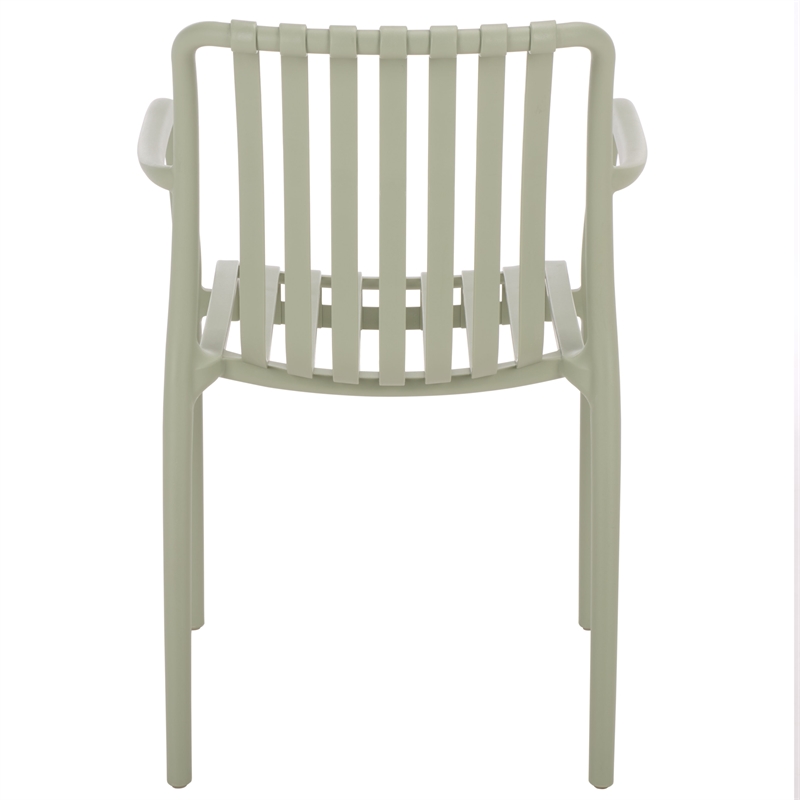 Safavieh Holly Plastic Dining Armchair Set of 2 in Green