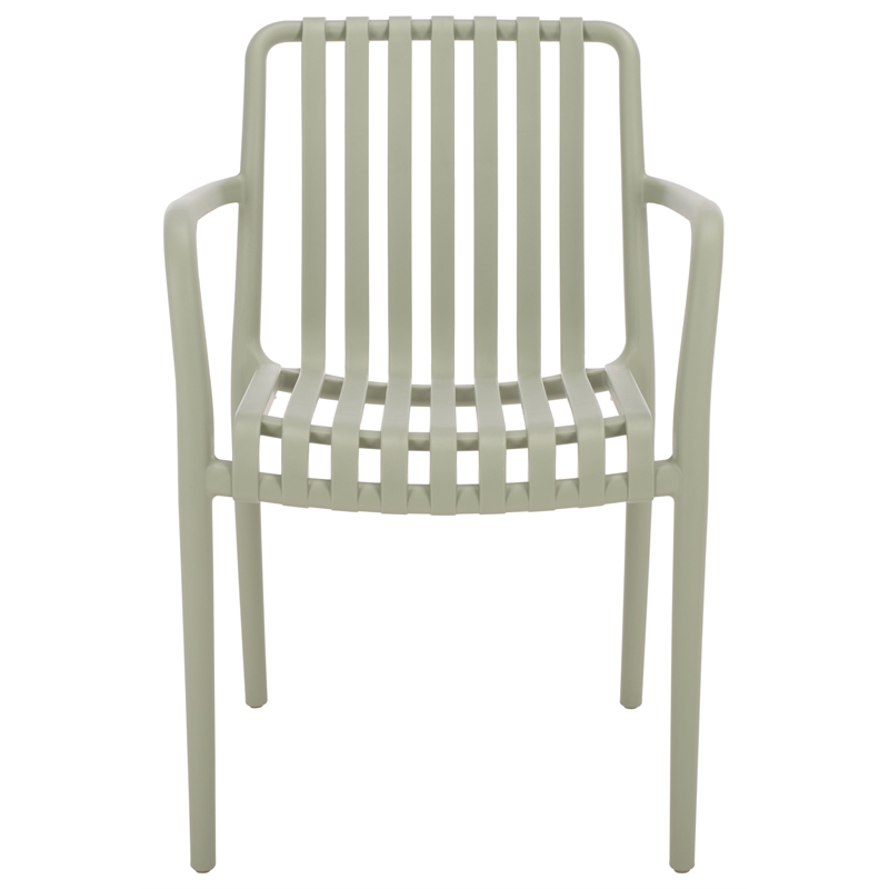 Safavieh Holly Plastic Dining Armchair Set of 2 in Green