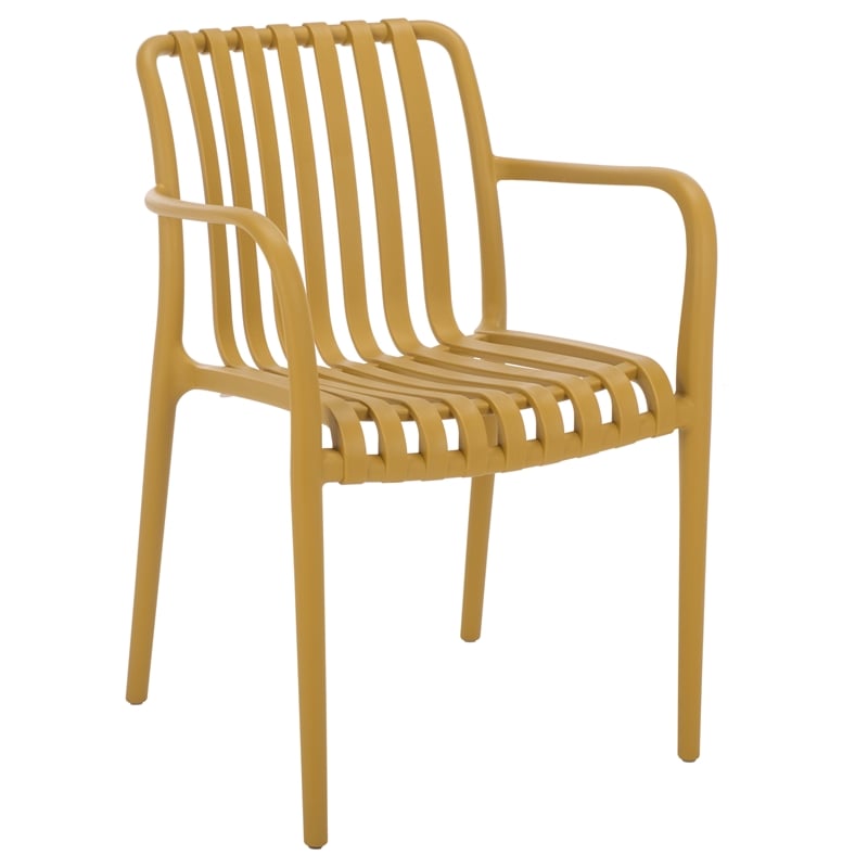 Safavieh Holly Plastic Dining Armchair Set of 2 in Yellow