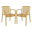 Safavieh Holly Plastic Dining Armchair Set of 2 in Yellow