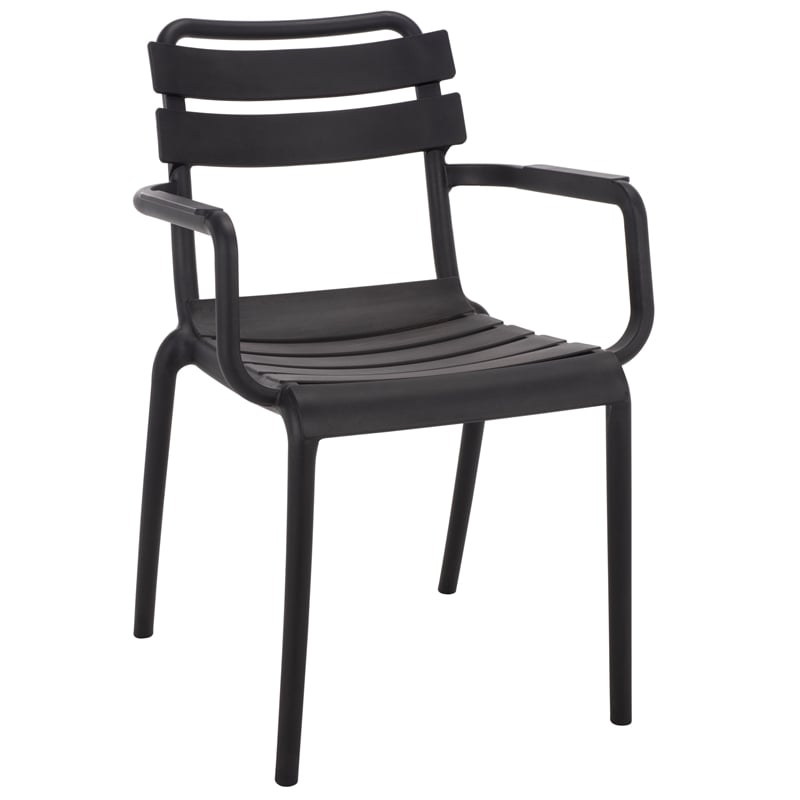 Safavieh Sarah Plastic Dining Armchair Set of 2  in Black