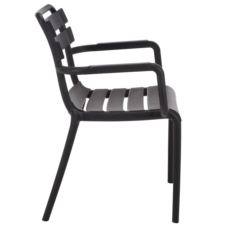 Safavieh Sarah Plastic Dining Armchair Set of 2  in Black