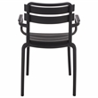 Safavieh Sarah Plastic Dining Armchair Set of 2  in Black