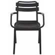 Safavieh Sarah Plastic Dining Armchair Set of 2  in Black