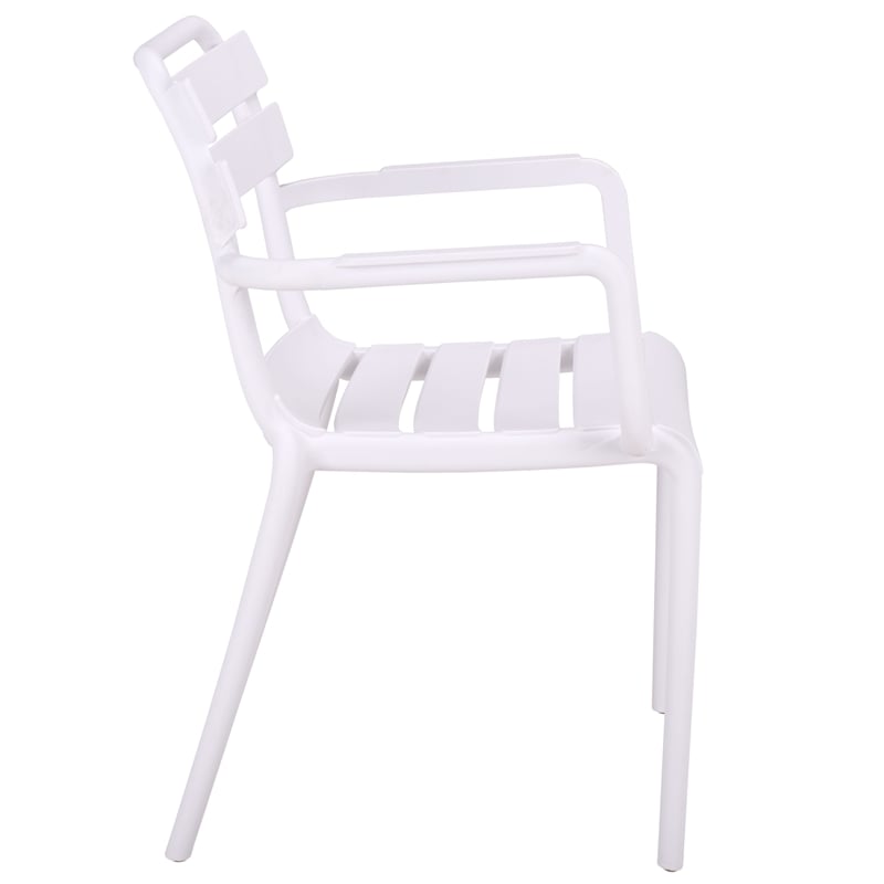 Safavieh Sarah Plastic Dining Armchair Set of 2  in White
