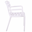 Safavieh Sarah Plastic Dining Armchair Set of 2  in White