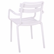 Safavieh Sarah Plastic Dining Armchair Set of 2  in White