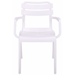 Safavieh Sarah Plastic Dining Armchair Set of 2  in White