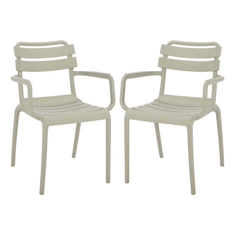 Safavieh Sarah Plastic Dining Armchair Set of 2  in Green
