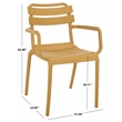 Safavieh Sarah Plastic Dining Armchair Set of 2  in Yellow