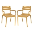Safavieh Sarah Plastic Dining Armchair Set of 2  in Yellow