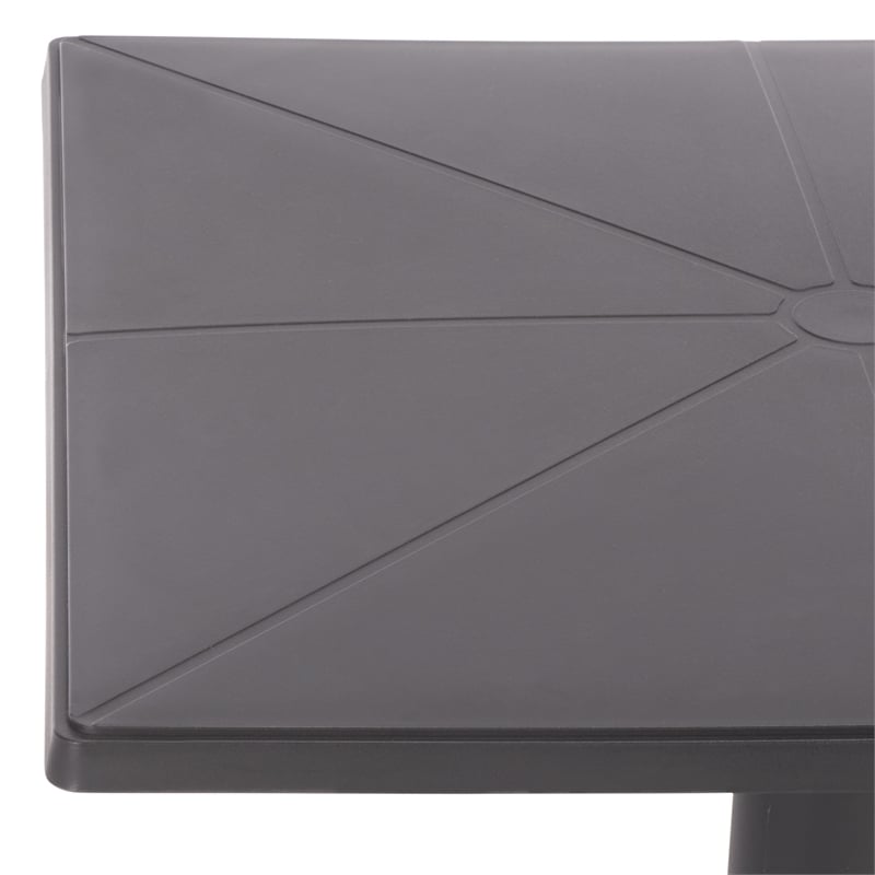 Safavieh Stella Square Plastic Bistro Table  in Black