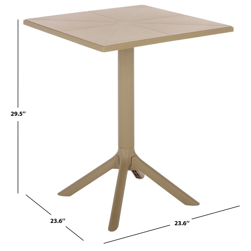 Safavieh Stella Square Plastic Bistro Table  in Beige