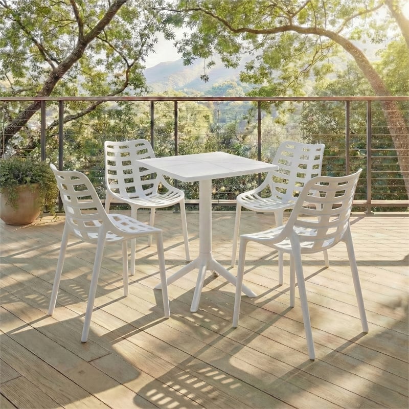 Safavieh Stella Square Plastic Bistro Table  in White