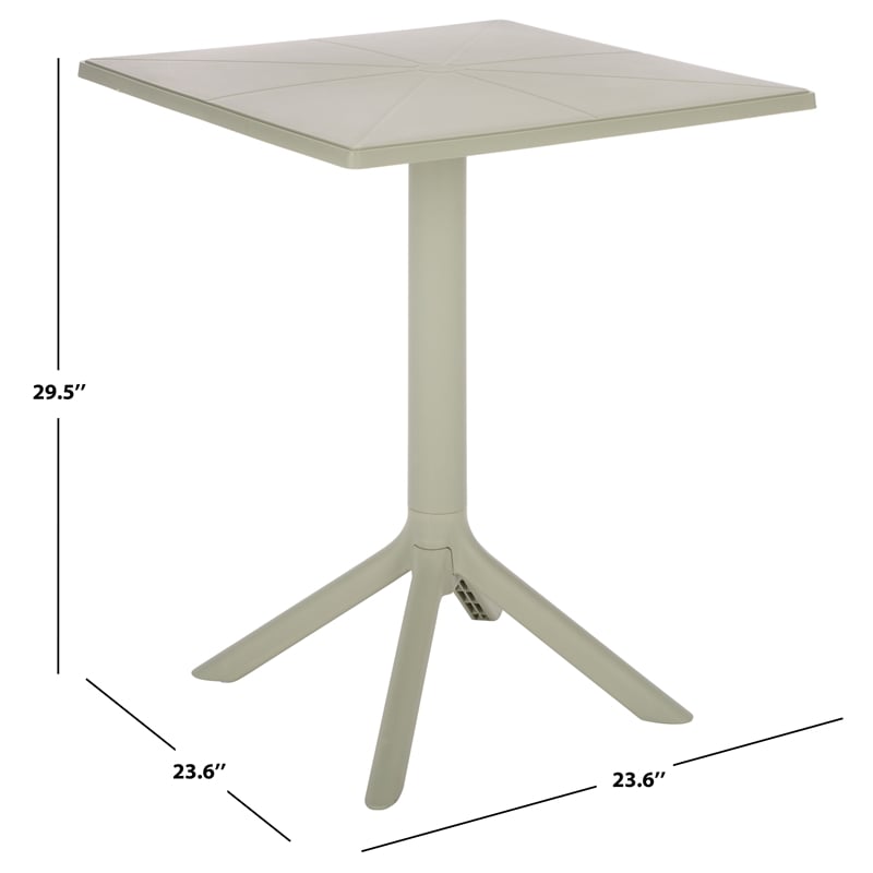 Safavieh Stella Square Plastic Bistro Table  in Green