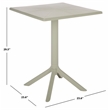 Safavieh Stella Square Plastic Bistro Table  in Green