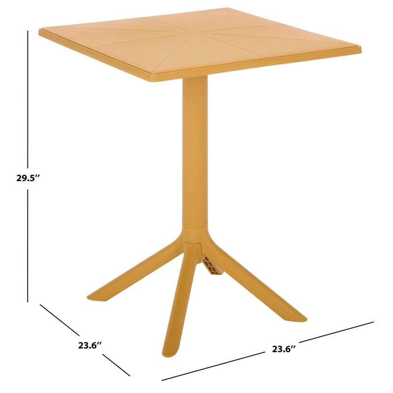 Safavieh Stella Square Plastic Bistro Table  in Yellow