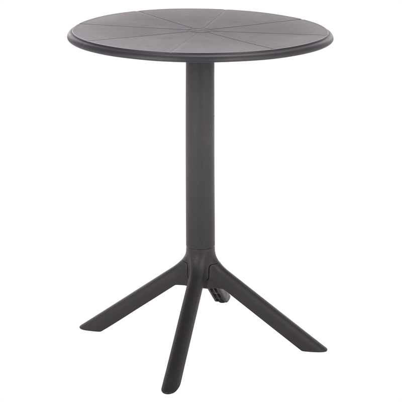 Safavieh Stella Round Plastic Bistro Table in Black