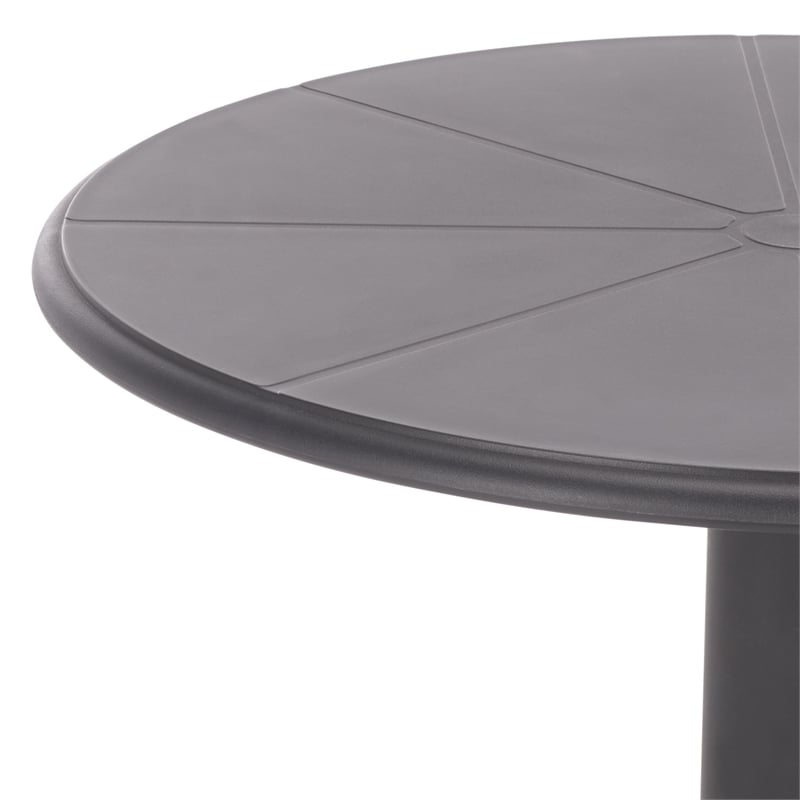 Safavieh Stella Round Plastic Bistro Table in Black