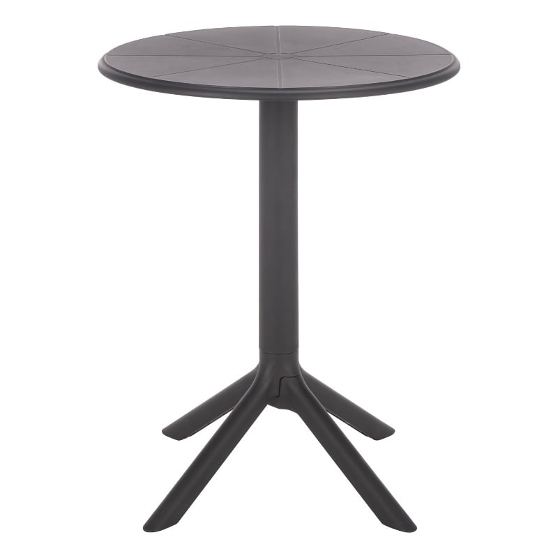 Safavieh Stella Round Plastic Bistro Table in Black