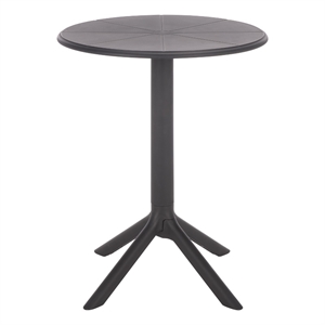 Safavieh Stella Round Plastic Bistro Table in Black