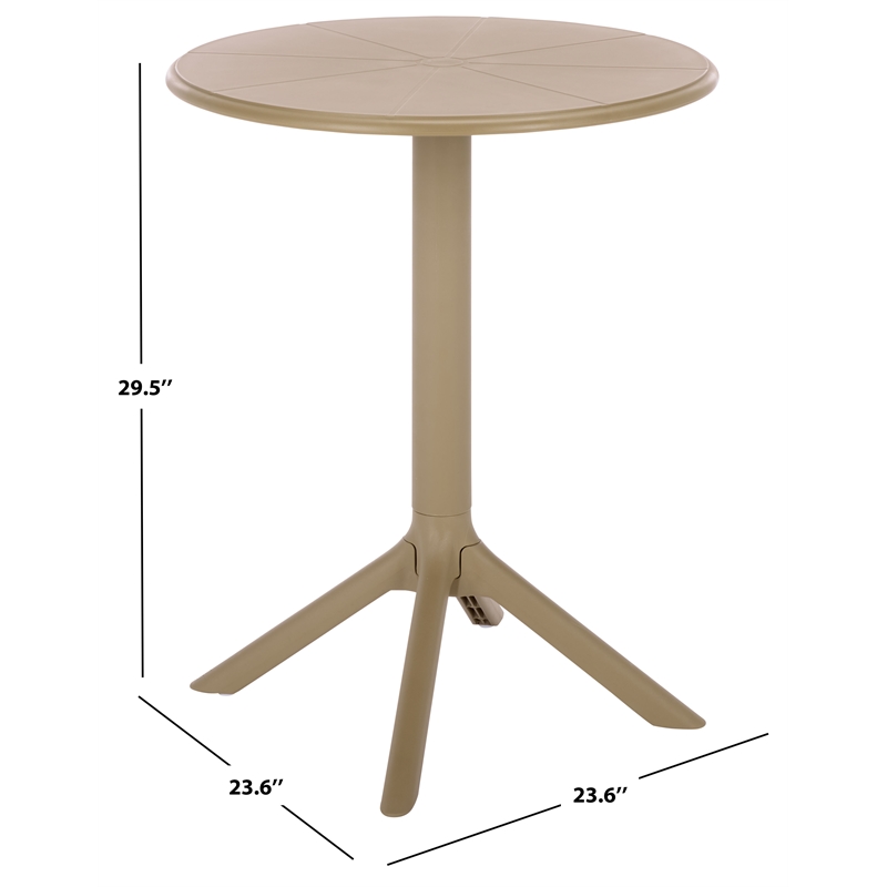 Safavieh Stella Round Plastic Bistro Table  in Beige