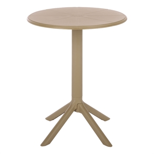 Safavieh Stella Round Plastic Bistro Table  in Beige