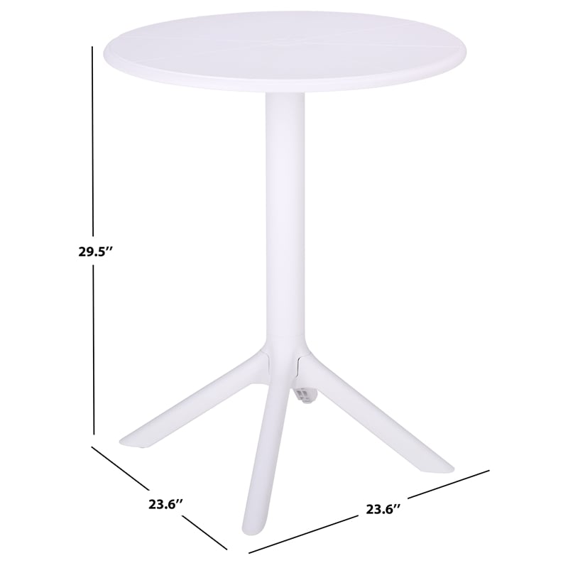 Safavieh Stella Round Plastic Bistro Table in White